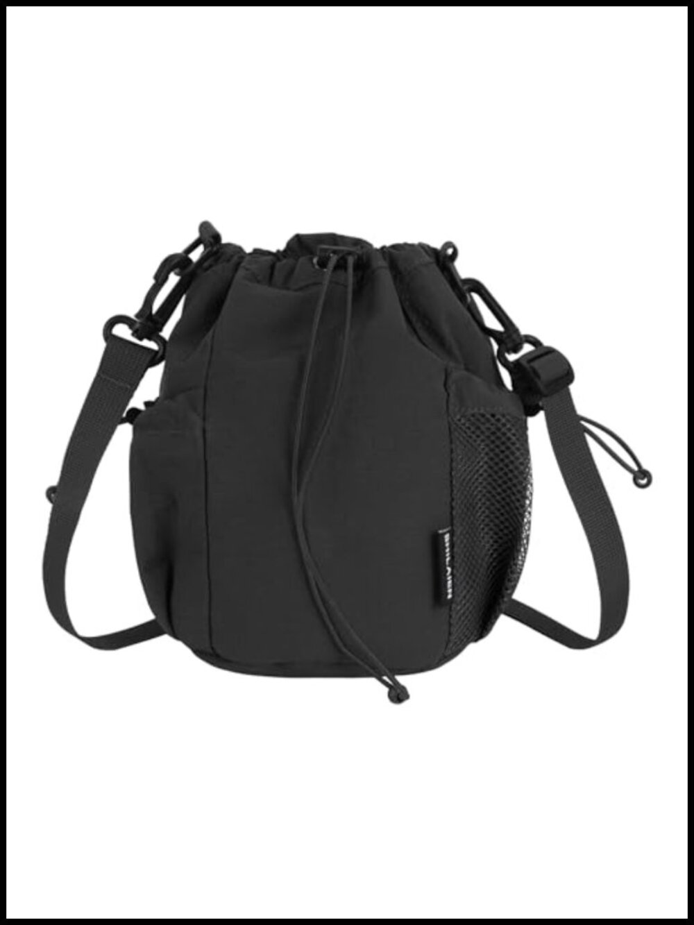 Quniko Lightweight Nylon Drawstring Bucket Crossbody Bag Women